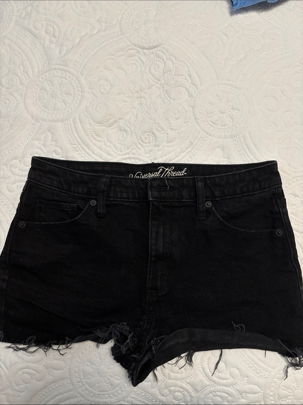 Universal Thread Black Distressed Denim Shorts